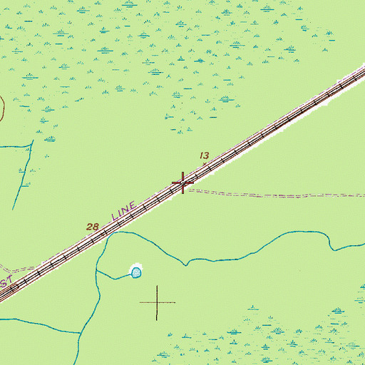 Topographic Map of Palmer Siding (historical), GA