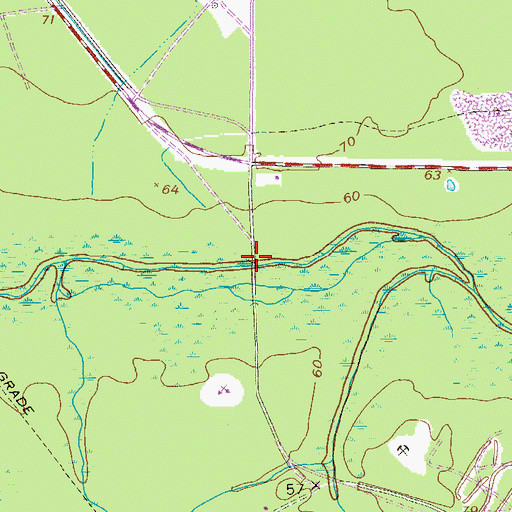 Topographic Map of Shepard Ford, GA