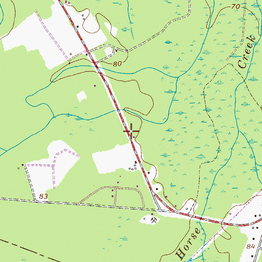 Topographic Map of Shiloh School (historical), GA