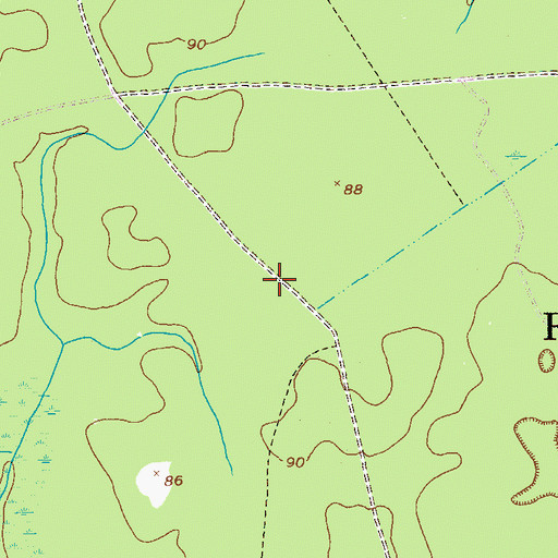 Topographic Map of Short Road School (historical), GA