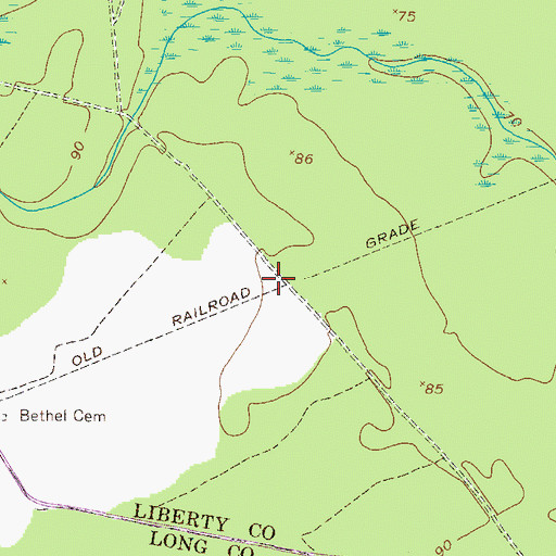 Topographic Map of Strain (historical), GA