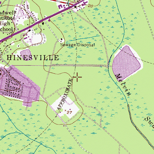 Topographic Map of Tupelo Trail, GA