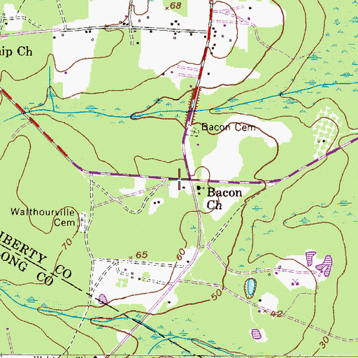 Topographic Map of Victory Church, GA