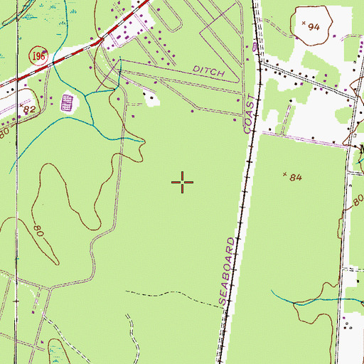 Topographic Map of Wildwood, GA