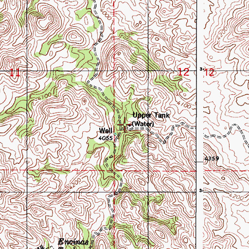 Topographic Map of Upper Tank, AZ