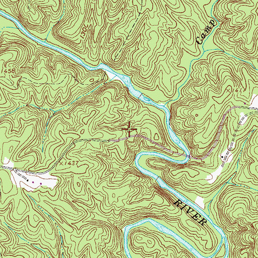 Topographic Map of Battle Branch Mine, GA