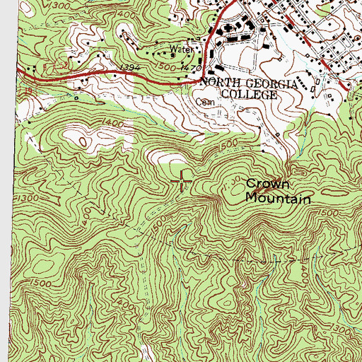 Topographic Map of Bowmen Cut, GA