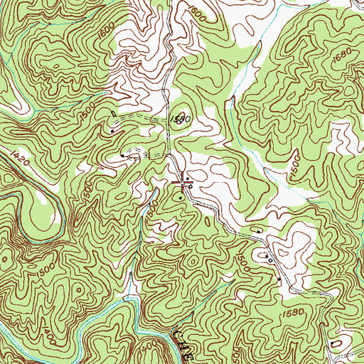 Topographic Map of Community Chapel Church, GA
