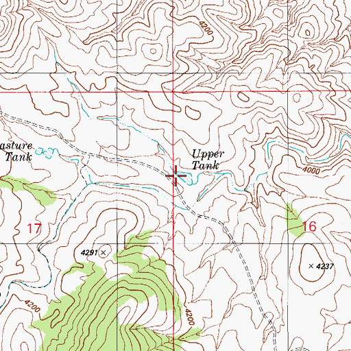 Topographic Map of Upper Tank, AZ