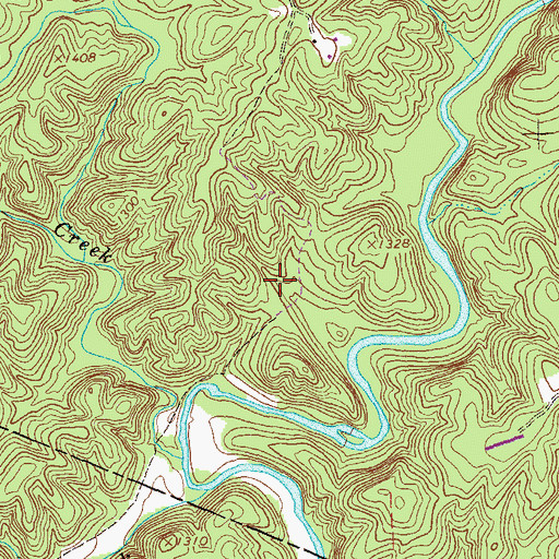 Topographic Map of Etowah Mine, GA