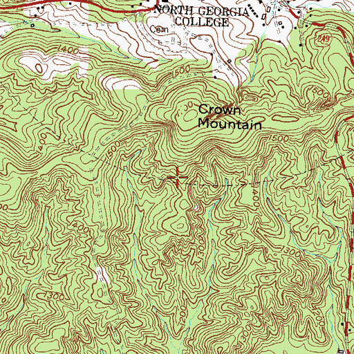 Topographic Map of Fishtrap Cuts, GA