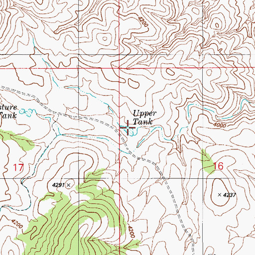 Topographic Map of Upper Tank, AZ