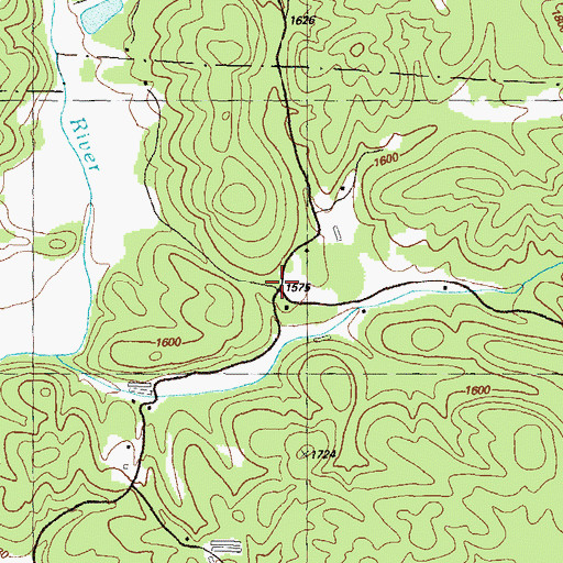 Topographic Map of Gates (historical), GA