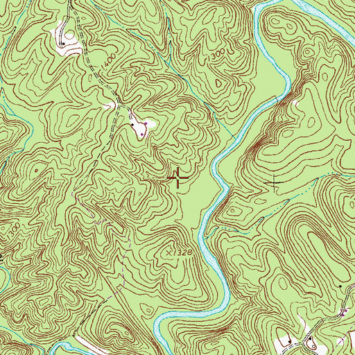 Topographic Map of Gold Hill Mine, GA