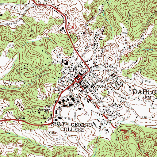 Topographic Map of Gold Museum, GA
