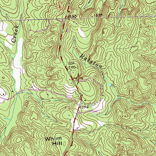 Topographic Map of Gordon Cut, GA