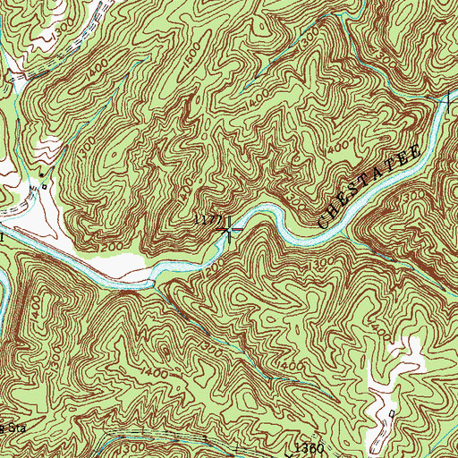 Topographic Map of Gorge Dam (historical), GA