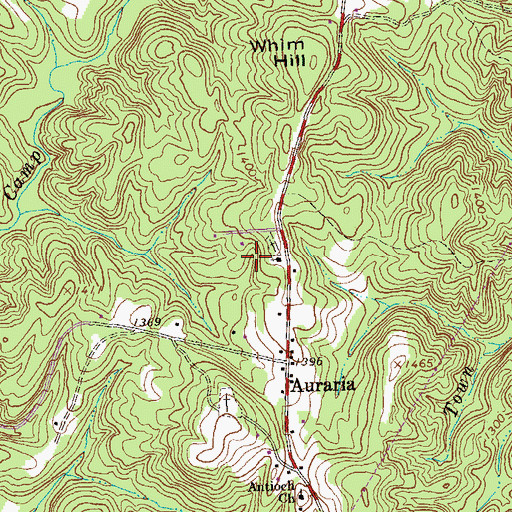 Topographic Map of Hedwig-Chicago Mine, GA