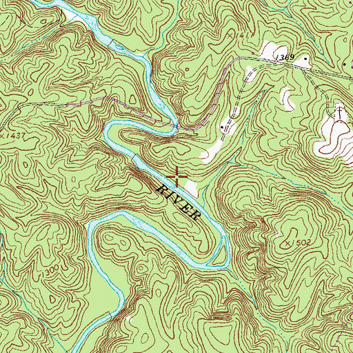 Topographic Map of Hutcheson Mill (historical), GA