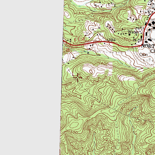 Topographic Map of Ivy Cut, GA