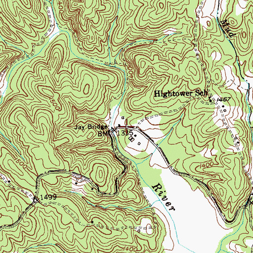 Topographic Map of Jay (historical), GA