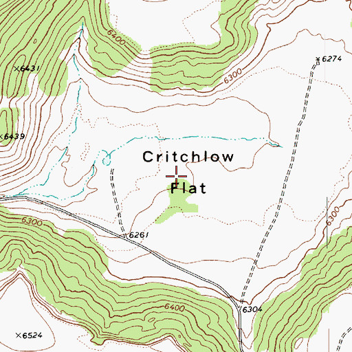 Topographic Map of Critchlow Flat, AZ