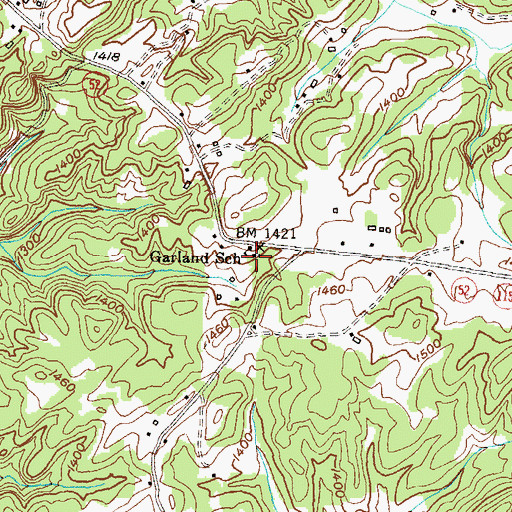 Topographic Map of Mount Gilead Church, GA