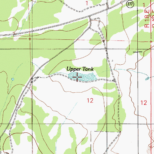 Topographic Map of Upper Tank, AZ