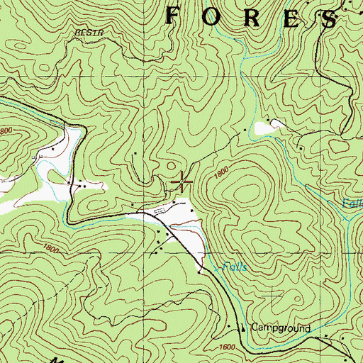 Topographic Map of Walnut (historical), GA