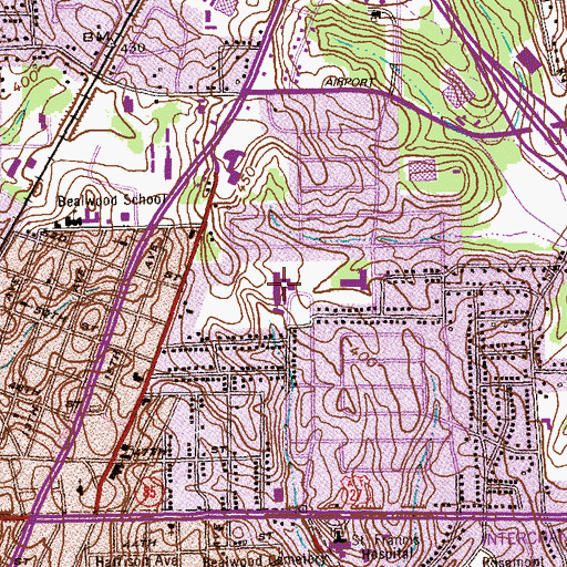 Topographic Map of Allen Elementary School, GA