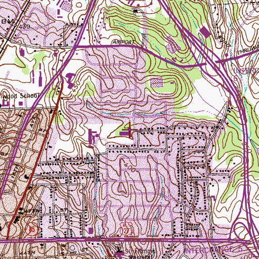 Topographic Map of Arnold Junior High School, GA
