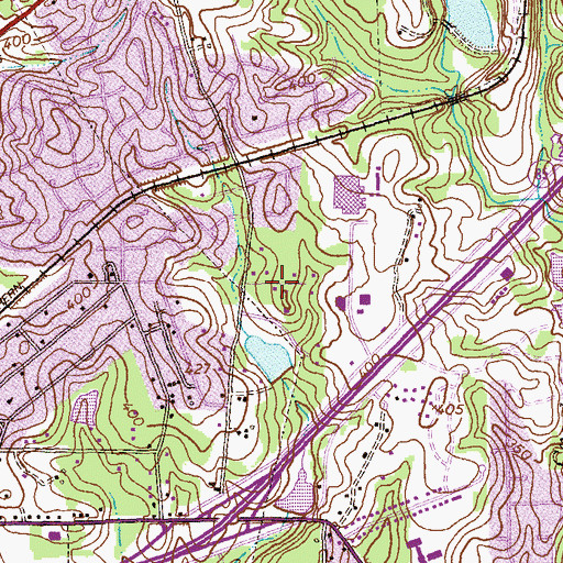 Topographic Map of Arrowhead Estates, GA