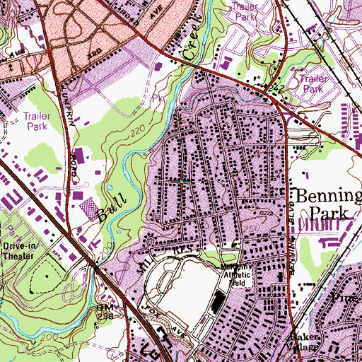 Topographic Map of Avondale Heights, GA