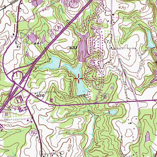 Topographic Map of Beaver Lake, GA