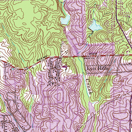 Topographic Map of Blanchard Elementary School, GA