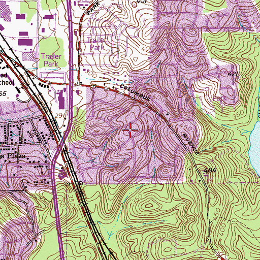 Topographic Map of Booker Washington Heights, GA