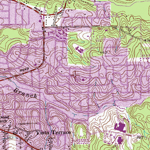 Topographic Map of Brookridge, GA