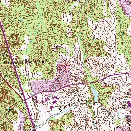 Topographic Map of Brookstone, GA