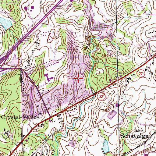 Topographic Map of Brookview Estates, GA