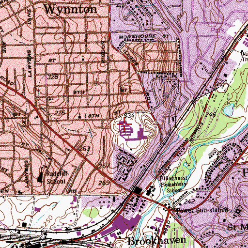 Topographic Map of Carver Elementary School, GA