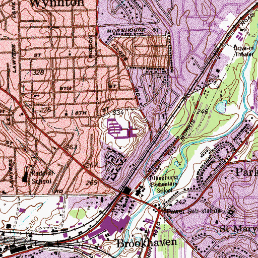 Topographic Map of Carver High School, GA