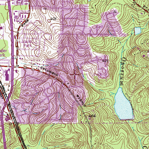 Topographic Map of Cedar Hills, GA