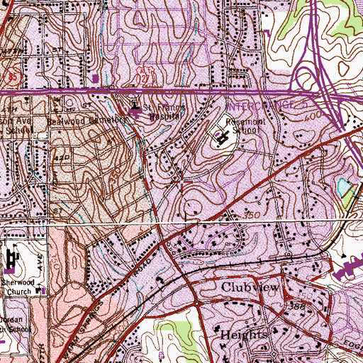 Topographic Map of Christian Life College of Theology, GA