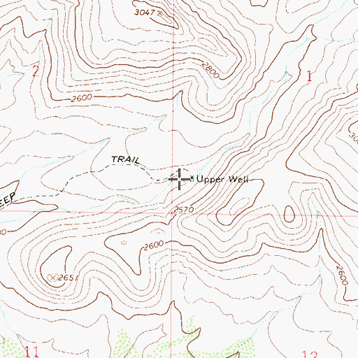 Topographic Map of Upper Well, AZ