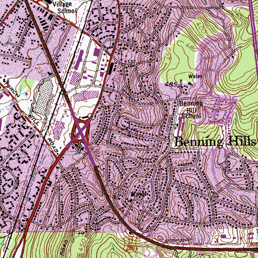 Topographic Map of City View Heights, GA
