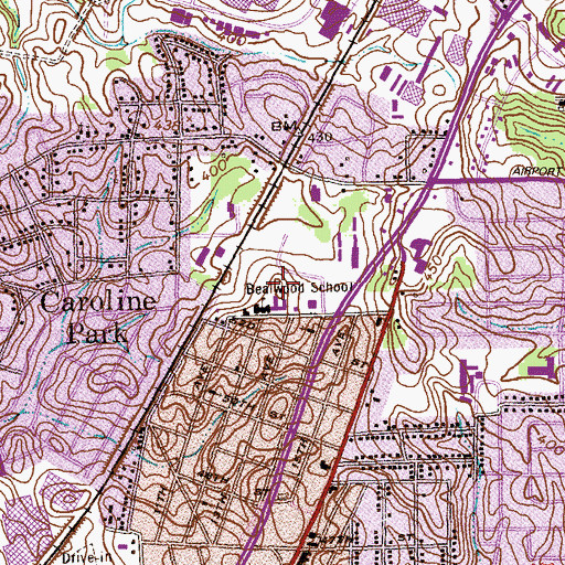Topographic Map of Clapp Hill, GA