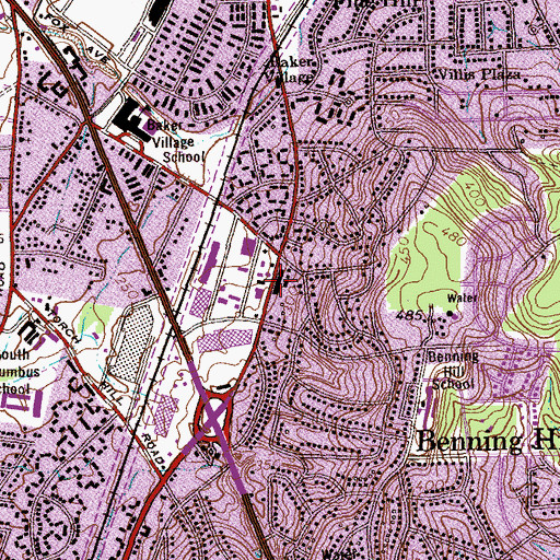 Topographic Map of Cliatt Shopping Center, GA