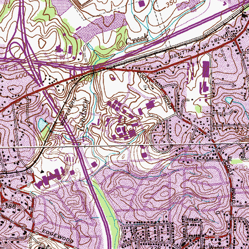 Topographic Map of Columbus State University, GA