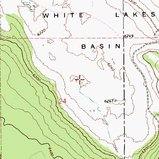 Topographic Map of Upper White Lakes Draw, AZ