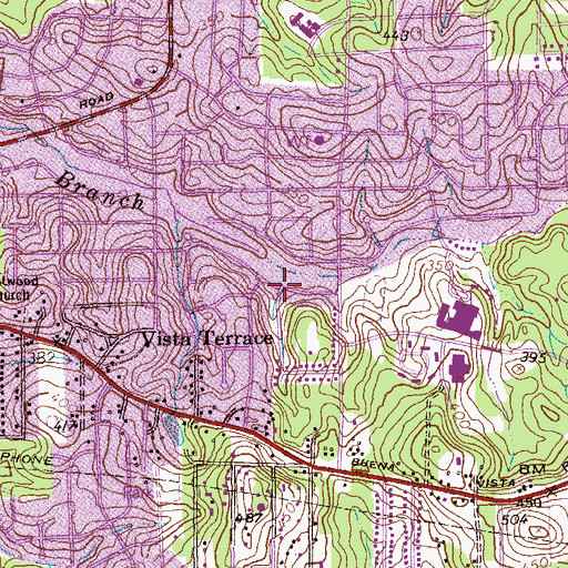Topographic Map of Crossgate, GA